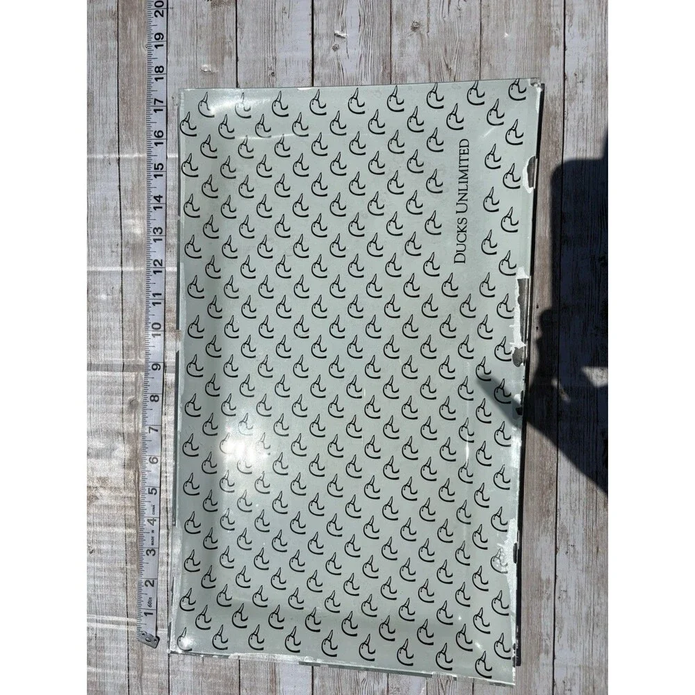 Ducks Unlimited Canvas Duffel Tote Bag + Duck Head Glass Cutting Board Lot